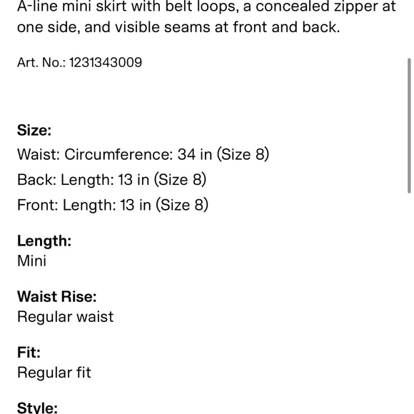 H&M denim mini skirt  NWT - Picture 12 of 13